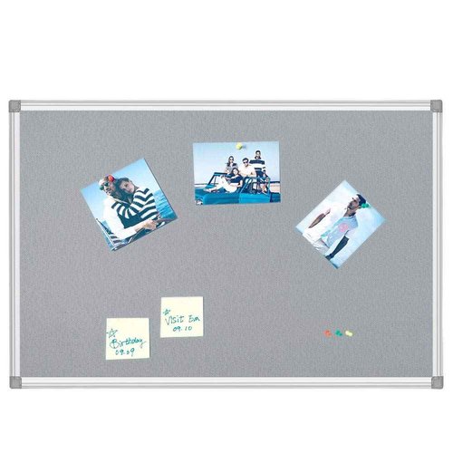 BEST BOARD Gray Bulletin Board, Felt Board 24 x 36 inches, Memo Board, Message Board, Notes Manager with Silver Aluminum Frame for Home, School and Office