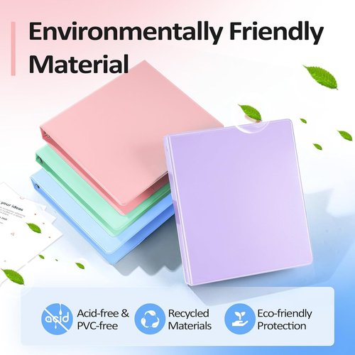 BinderX 2-Inch Extra Durable 3 Ring Binder - Customizable View Cover | Fits 450 Sheets, Blue