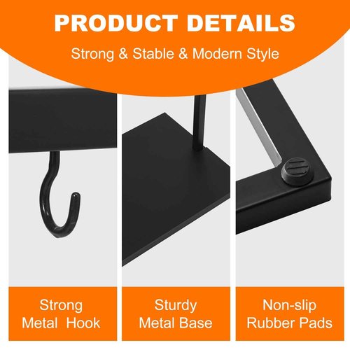 Pubell Chalkboard Signs with Stand, 43" x 18" Black Metal Easel, Double-Sided Hanging Outdoor Chalkboard Sign for Cafe Bar, Bistro, Florist, or Wedding