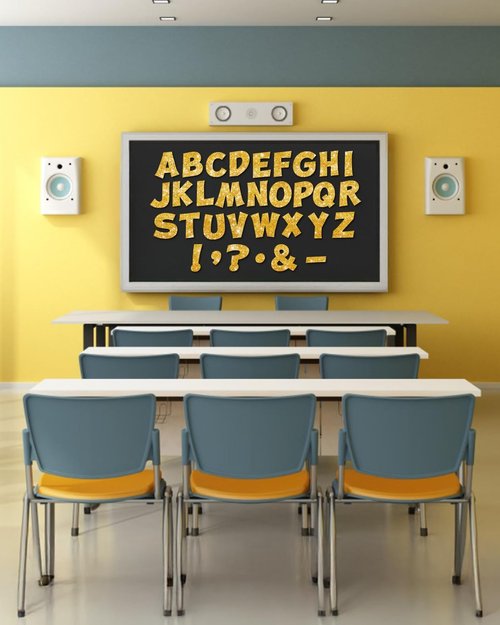 Skiennix 154 Pcs Glitter Bulletin Board Letters - 7" Alphabet & Punctuation Cutouts for Classroom Decor