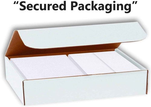 Hamilco Card Stock Blank Cards and Envelopes - Flat 4.5" x 6.25" A6 Linen White Cardstock Paper 100 Pack