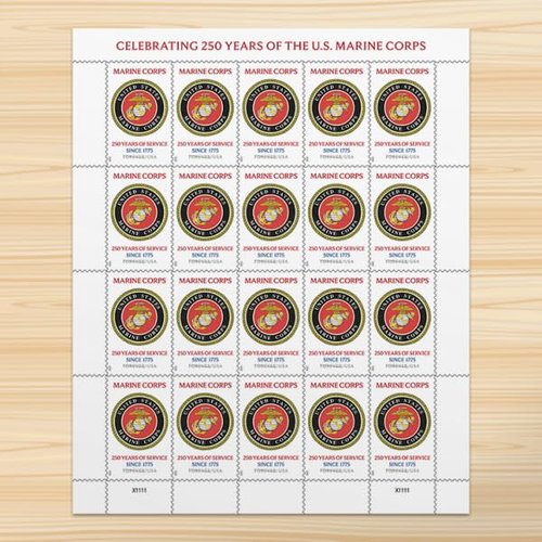 U.S. Marines 250th 2025 (Sheet of 20) First-Class Mail Forever Postage Stamps