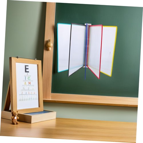 COHEALI Wall Mounted File Folder Holder Flip Document Rack Space-saving Magazine Wall Display Organizer for Office Classroom and Public Spaces