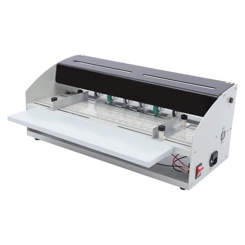 Electric Creasing Machine Paper Creaser 3-in 1 Paper Creaser Scorer Perforator Cutter for Card 110v Mechanical Steel Paper Creasing Machine Scoring Creaser Qy-h500