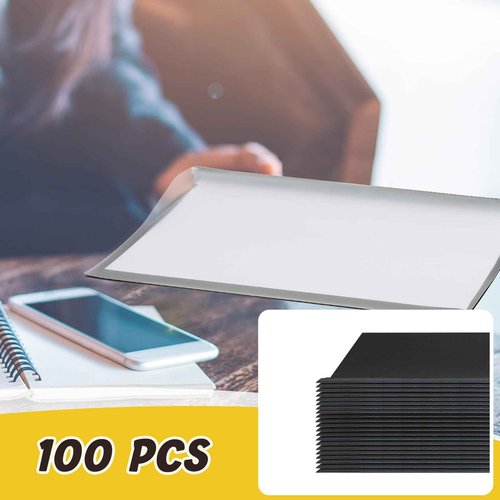 Harloon 100 Pcs Clear Front Report Covers Plastic Presentation Folders, Letter Size, 14mm Thickness, Suitable for Office, School, Resume, and More