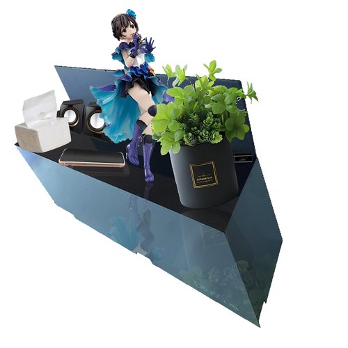 DPYSG_TO Desktop organizer shelf over monitor-Desktop organizer monitor stand -Straight Side Acrylic office organizer - Organize all small office and personal items (11 inches high)