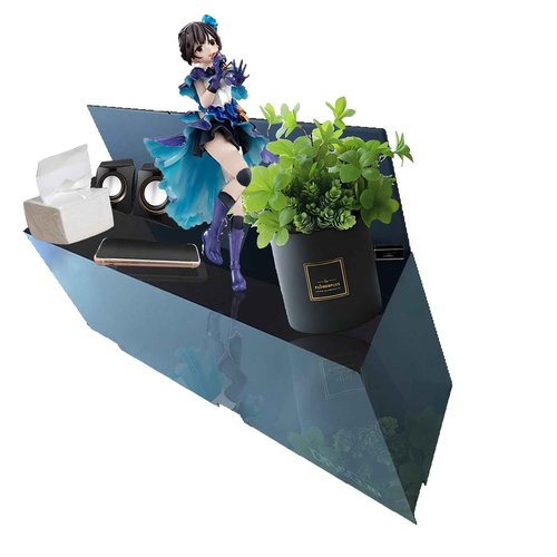 DPYSG_TO Desktop organizer shelf over monitor-Desktop organizer monitor stand -Straight Side Acrylic office organizer - Organize all small office and personal items (9.8 inches high)