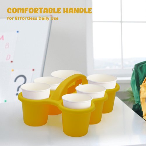 4E's Novelty 4 Pack Caddy for Classroom, Vibrant Classroom Pencil Caddy, Durable Table Cup Drink Holder, Sturdy Schools Desk Bin, Colorful Supply Caddies for School or Home