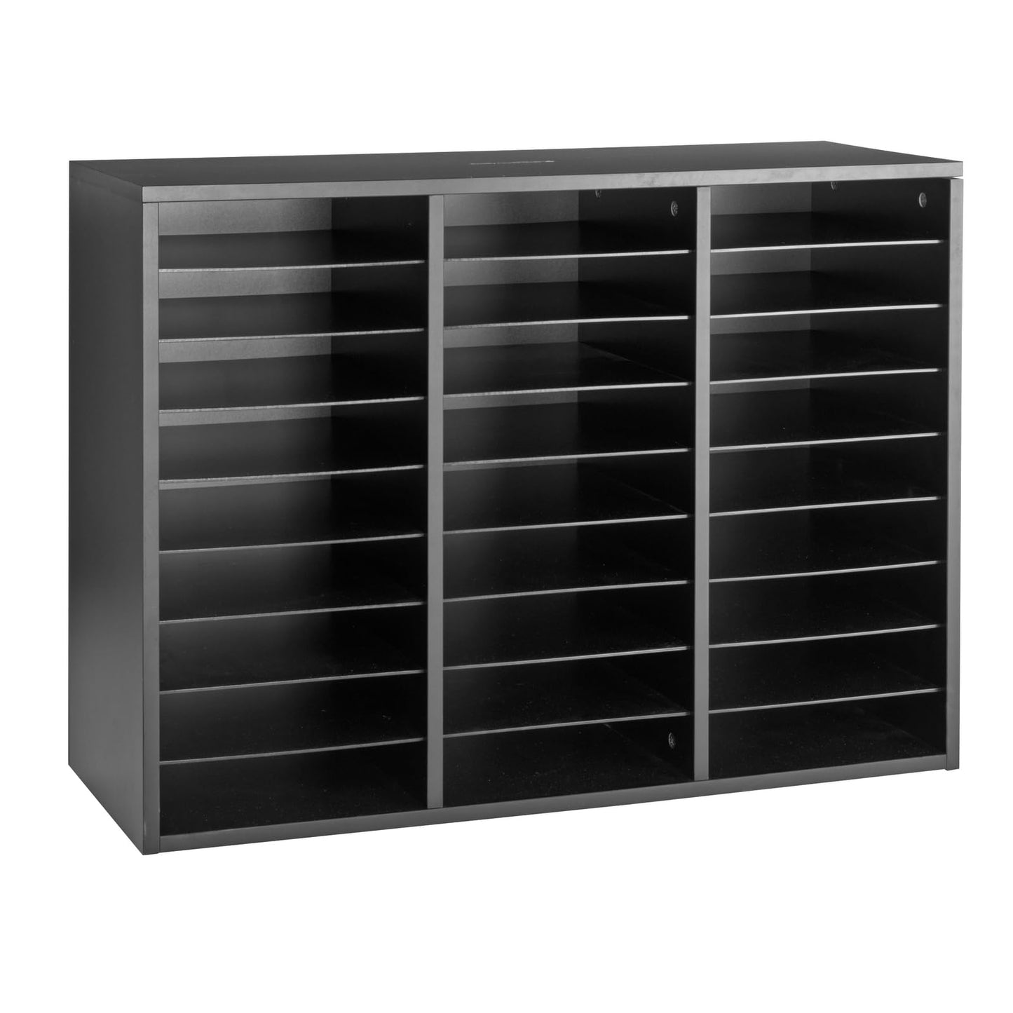 Really Good Stuff Mail Center – 1 Black Classroom or Home Literature Organizer with 27 Slots – Keep Your Classroom, Office, or Distance Learning Space Organized, Durable, Easy Assembly