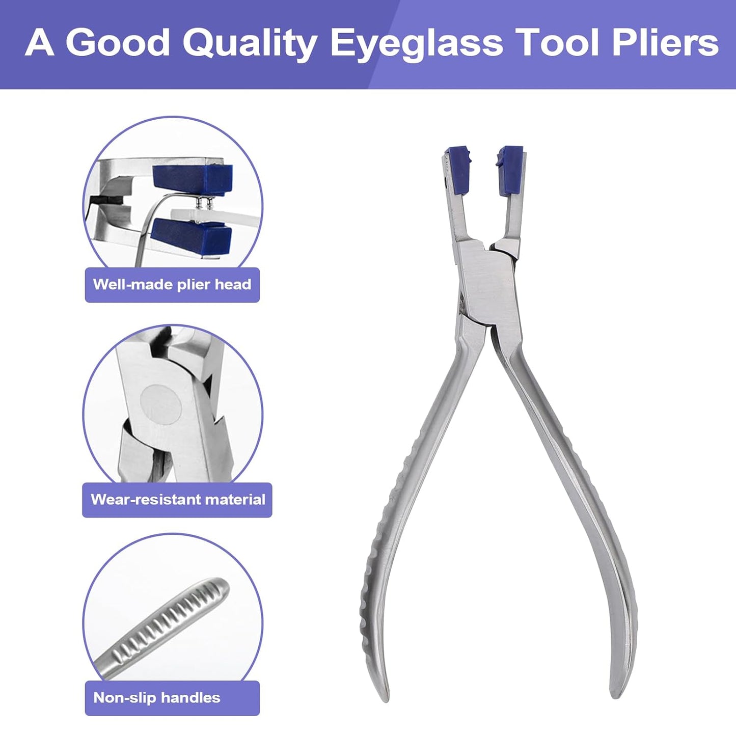 ZJchao Eyeglass Repair Kit - Complete Rimless Glasses Repair Tools with Pliers & Accessories