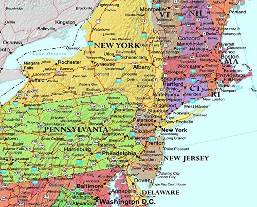 48x78 United States Wall Map - Laminated, UV Coated for Dry-Erase - Swiftmaps