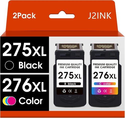 Canon 275 276 Ink Cartridges - PG-275XL & CL-276XL Combo Pack for PIXMA TS3500