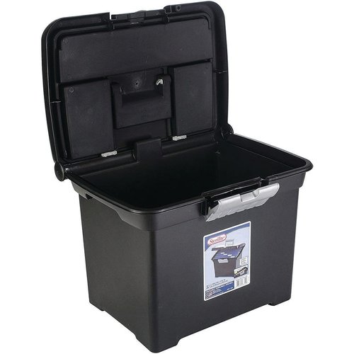 STERILITE Portable File Box, Black (ST1871-9004)