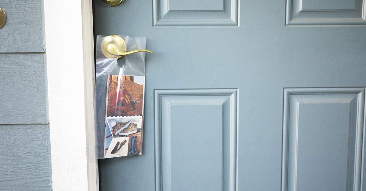 ClearBags LDPE Door Knob Bags, 6x12, 1000 Pack, Door Hanger Clear Bag with Cut Out Hole for Hanging School Supplies, Business Flyer, Newspaper, Merchandise, Magazine Hangers, DK1