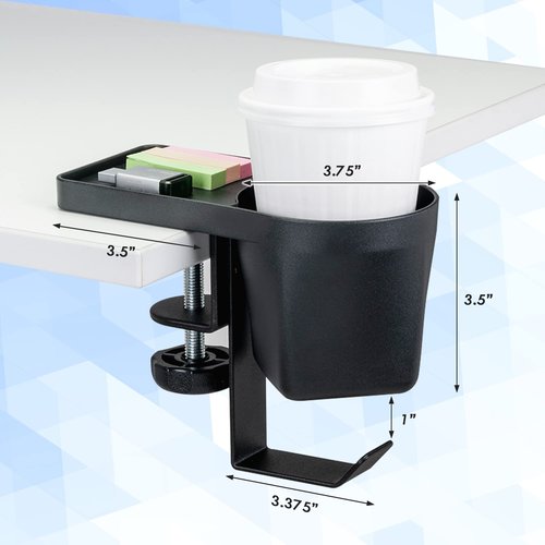 Max Smart Ergonomic Small Clamp On Keyboard Tray and Clamp on Cup Holder