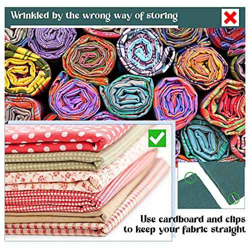 Teling 7.5 x 10.5 Inch Comic Book Boards Fabric Backing Board and U Shape Plastic Alligator Clips Poster Board for Folding Cloth and Storing Fabric Storage(50set)