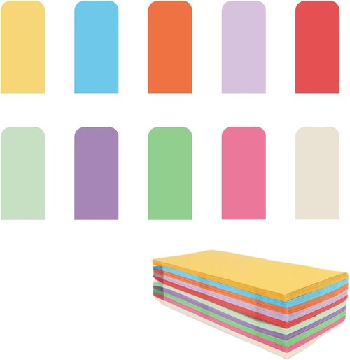 Cash Envelopes 120 Pack - 3.5x6.5 Inch Colored Coin Envelopes for Budgeting & Organizing Small Items