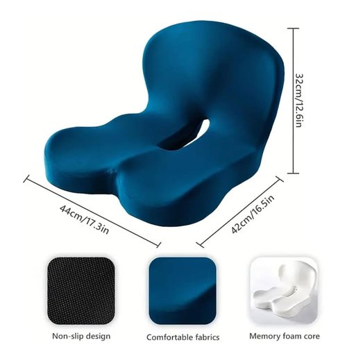storeet Memory Foam L-Shaped Integrated Seat Cushions, L Shaped Seat Cushion for Car Driving, Butt Pillow with Back Support, Ergonomic Car Seat Cushion, Lumbar Cushion for Tailbone Relief (Dark Gray)