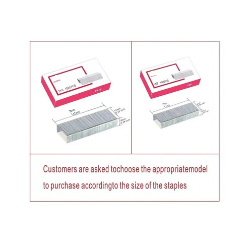 Xuyingst 1-3Box 1000pcs Effortless Staple 24/6, Office Stationery Reinforced Steel Core Staple, Nail Binding Ins Mini Stapler