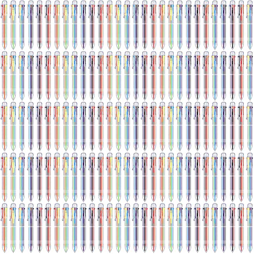 Yexiya 240 Pack Multicolor Ballpoint Pens 0.5mm 6-in-1 Colored Retractable Ballpoint Pens Multi Colored Ink Rainbow Pen for Nurses Gel Ink Nurse Pen for Office Teacher Gifts