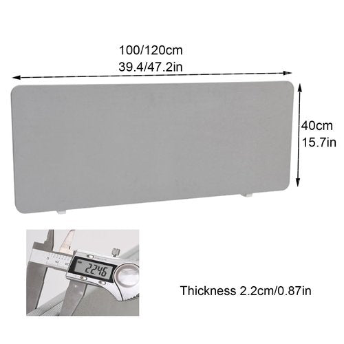 Privacy Panel, Under Desk Modesty Panel for Sit Stand Workstations, Home Office Desk Skirt, 15.7in Height, Dual-Use Mounted Design