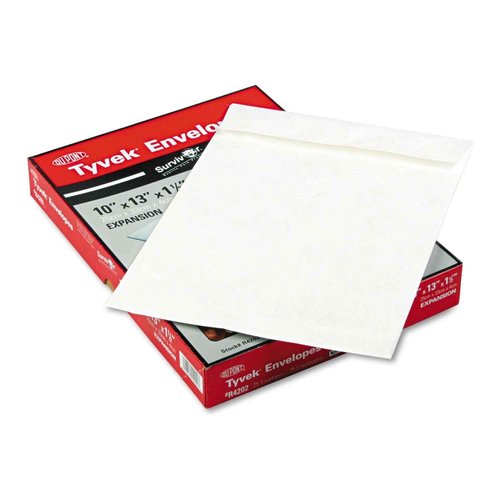 Quality Park Survivor Lightweight Tyvek Expansion Mailers with Flap-Stik Closure, 25 Count, 10 x 13 Inches