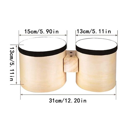 Colaxi Festival Bongo Drum Hand Drum with Stick Percussion Instrument Adults Bongos Tambourines for Parties Early Education Kids 2-4