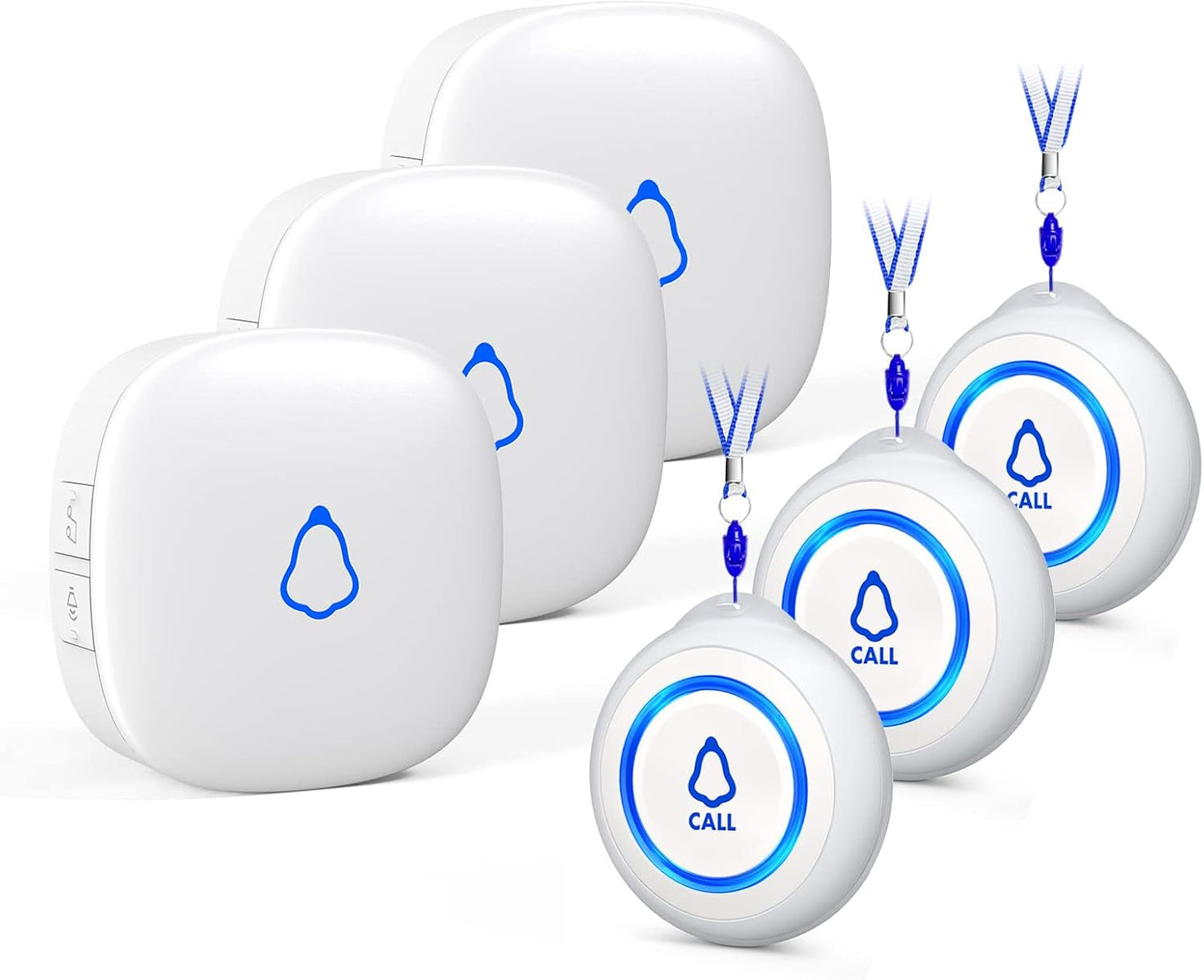 Wireless Caregiver Pager - Medical Alert System with 3 Call Buttons & Receivers for Seniors