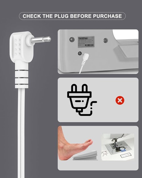 Brother Foot Pedal - Sewing Machine Controller with Cord Control for CE5000PRW, CE5500, SE600, CS6000I