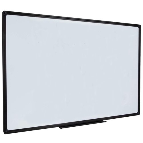 DexBoard Dry Erase Board for Wall, 40" x 28" Presentation Magnetic Whiteboard with Pen Tray, Wall-Mounted White Board for School, Office and Home, Black Aluminum Frame