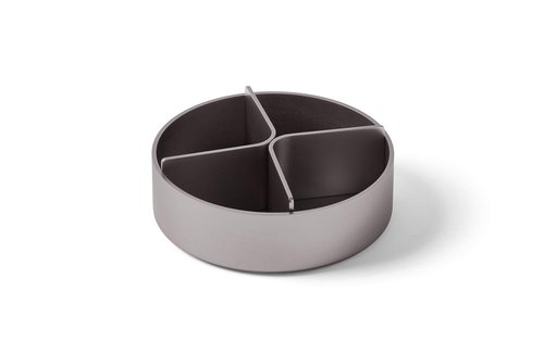 Lexon City Desk Tray Round 4 Compartments, Aluminum Finishing - Soft Gold