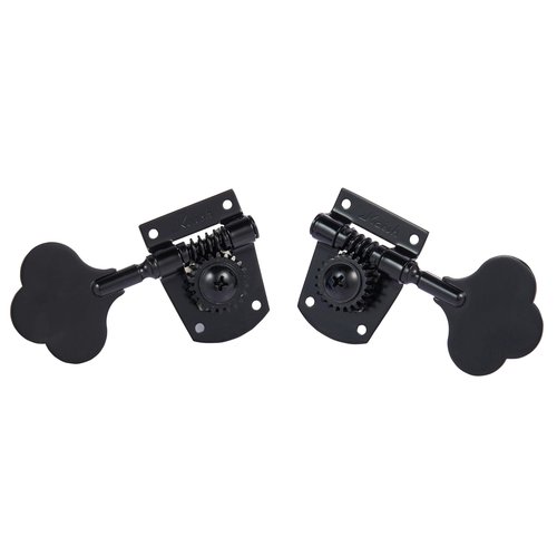 Cloverleaf 5 String Bass Guitar Tuners Bass Tuning Machine Heads 5 String Bass Tuning Keys Pegs for American Standard/Highway One Series JB Jazz Bass/PB Precision Bass Black 4R1L