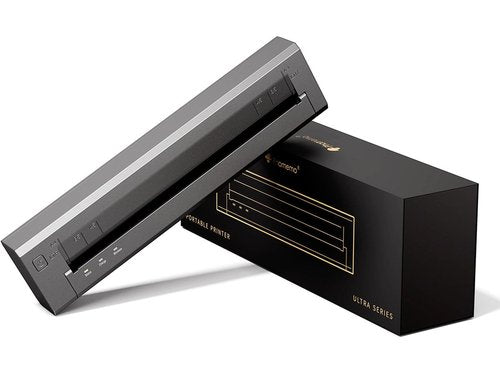 Phomemo G100 Ultra Fast Portable Printers Wireless for Travel, 100mm/s, 499g, 300DPI, 1300mAh, Thermal Inkless Bluetooth 5.2/USB 2.0, iOS/Android/PC, US Letter/A4/A5/B5/B5w, with Carry & 20 Sheets