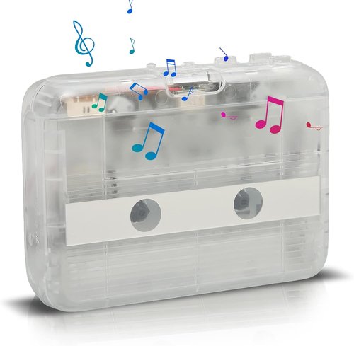 ASHATA Portable Cassette Player - Retro Tape to MP3 Converter with Earphones for PC & Laptop