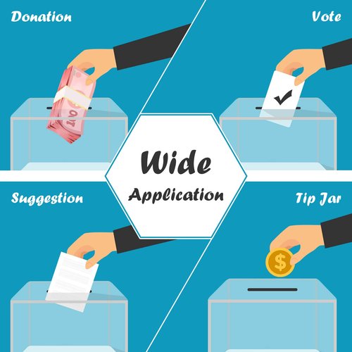 KYODOLED Clear Donation Box for Fundraising with Lock & Sign Holder, Multi-Use Voting and Raffle Box, Tip Jar, Secure Storage, Size 6.2'' x 4.6'' x 4.0''
