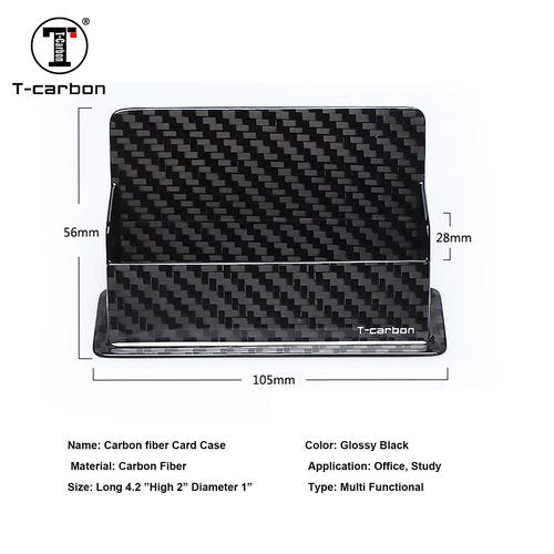 Business Card Case Holder for Desk,Real Carbon Fiber Business Card Display Business Card Case Stand Desktop Name Card Organizer for Exhibition, Home, Office, Fits 30-50 Business Cards
