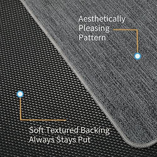 Chair Mat for Hardwood & Tile Floor, 47" x 52" Heavy Duty Office Chair Mat for Rolling Chairs Easy Glide, Anti Slip, Non-Curve, Floor Protector for Home Office, Gray