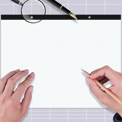 Yaridar Large Engineering Graph Paper - 22" x 17" Grid Paper Notepad, 4"x4" Blue Grid 100 Sheets/200 Pages Paper for Engineer Architect Designer Mathematician Draftsman