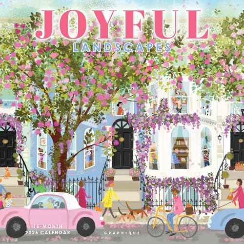 Graphique 2026 Joyful Landscapes Wall Calendar | 12¡± x 12¡± | Thick Paper | Home & Office Organizer | Large Monthly Grid | 3 Languages & Marked Holidays | 4 Month Preview Page for 2027