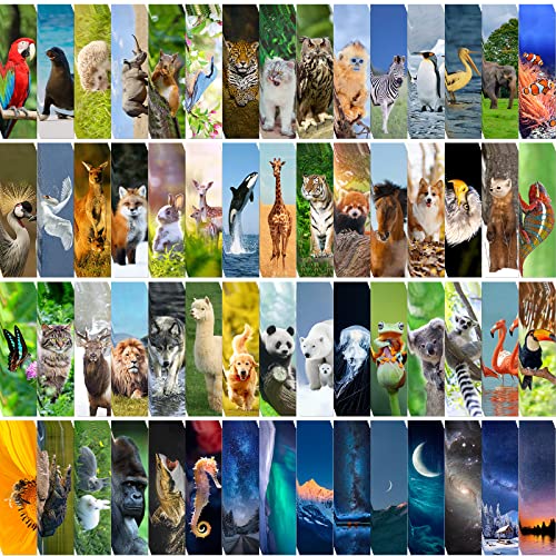 300PCS Animal Bookmarks Set - 60 Double-Sided Wildlife Bookmarks for Kids & Students (Variation: 300 Animals)