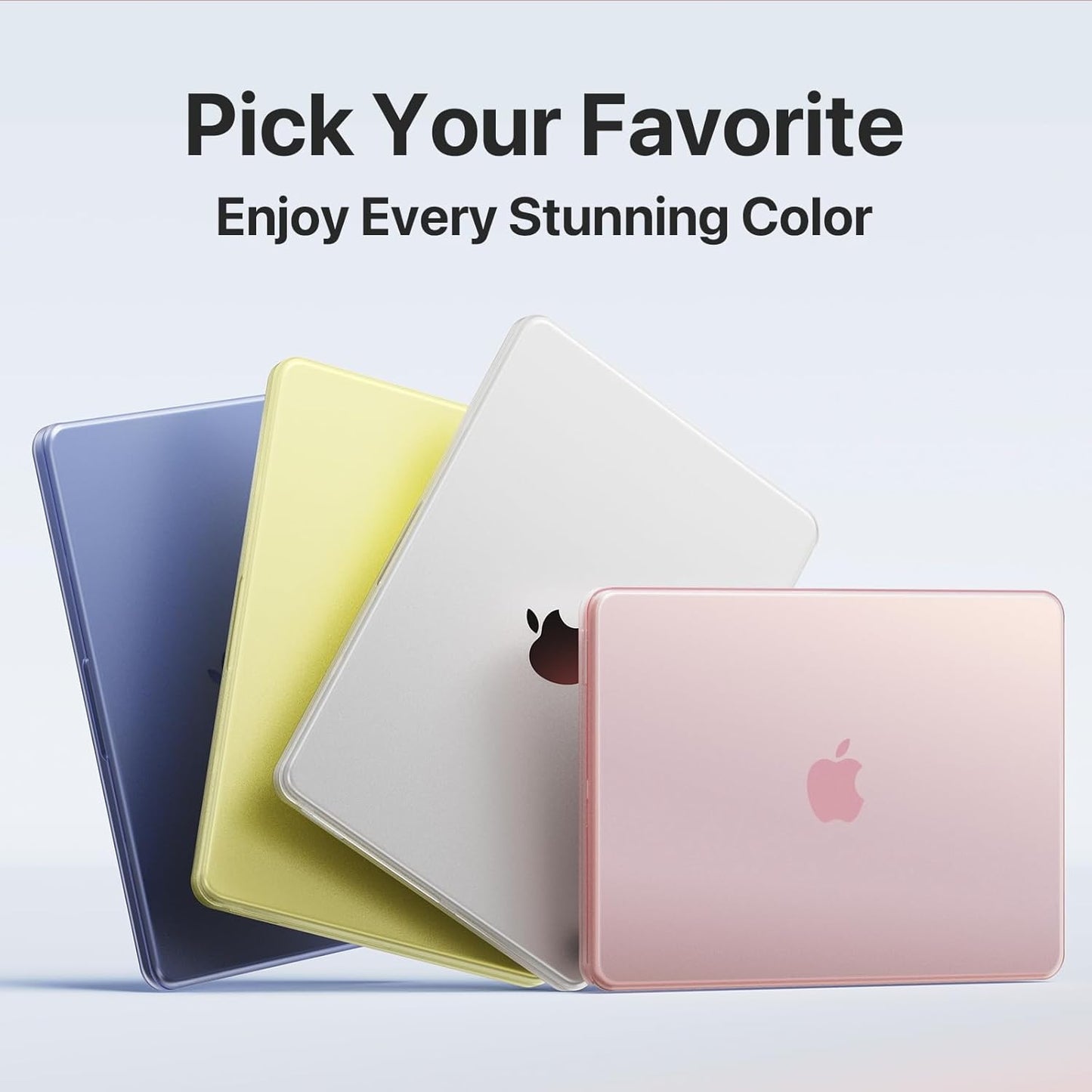 Soonjet Invisible Armor MacBook Neo Case 13 Inch A3404 - Blush Clear Anti-Scratch & Fingerprint Protection | Stylish Pink Laptop Cover