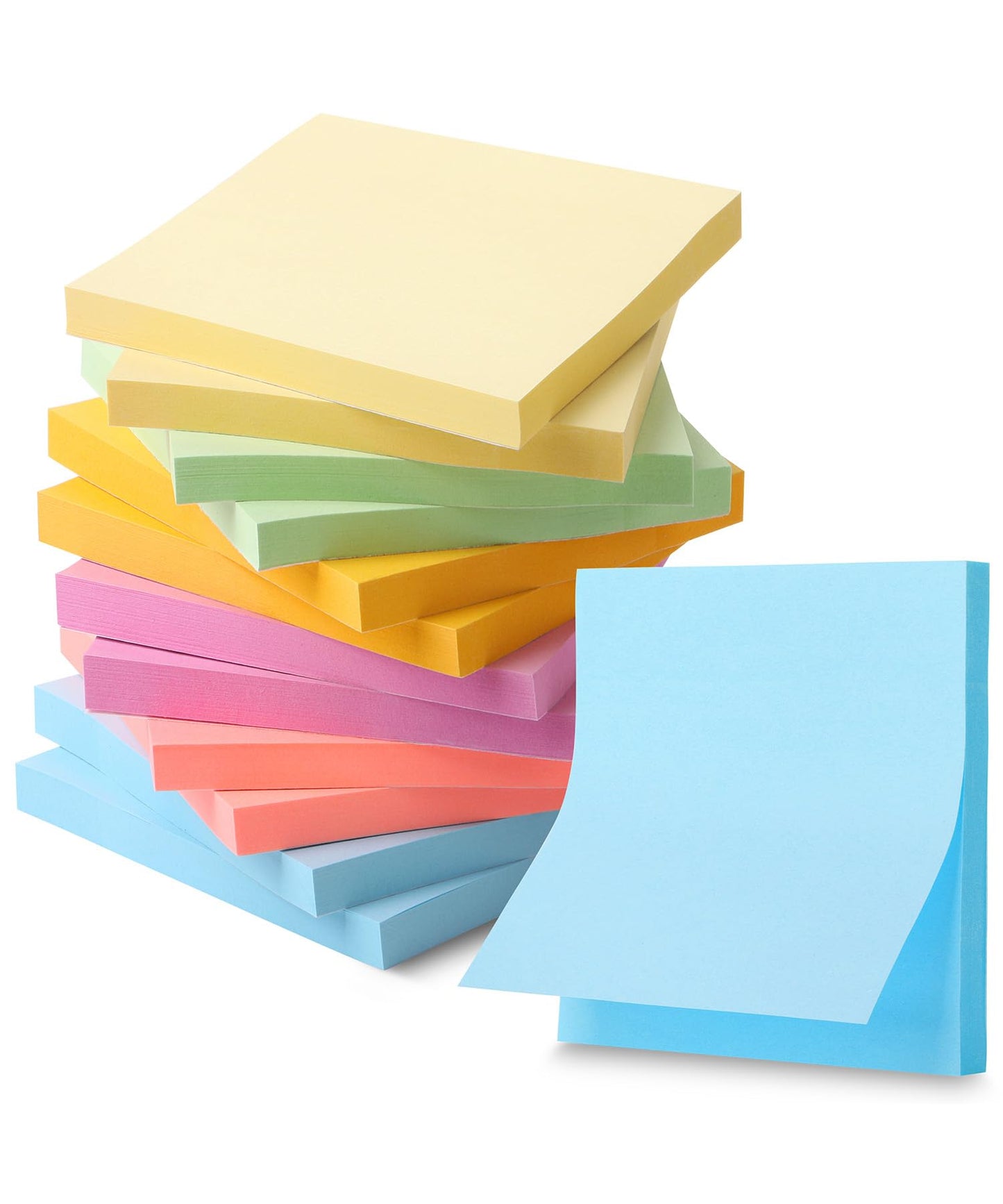 Mr. Pen- Sticky Notes, 3"x3", 12 Pads, 720 Sheets, Pastel Colors