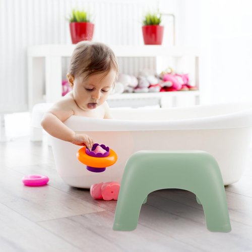Yardenfun Non Slip Step Stool Heavy Duty Plastic Foot Stool for Bathroom Outdoors Stackable Design for Reach Sinks Change Shoes and Rest