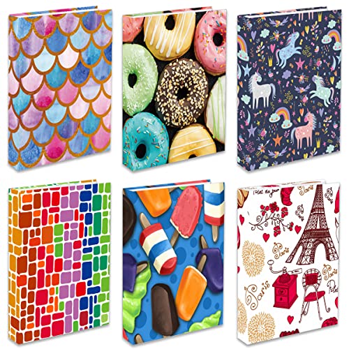 ARTLYMERS Stretchable Book Covers Set - 6 Vivid Protectors for Textbooks & Novels