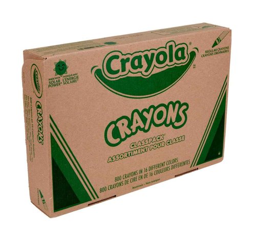 Crayola Bulk Crayon Classpack - 800ct (16 Colors), Bulk Teacher Supplies & Classroom Essentials for School, Arts & Crafts Crayons for Kids, Ages 3, 4, 5