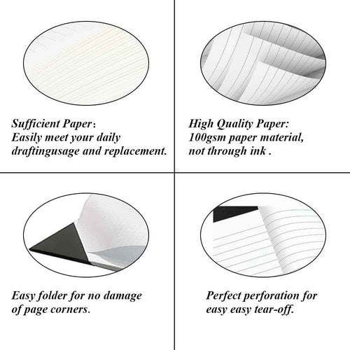 Yaridar (2-Pack) Large Lined Paper Pad - 22" x 17" Ruled Notepad, 100 Sheets/200 Pages Legal Pads, 100 gsm White Paper Notepad Desk Pad for School, Home, Office, Business