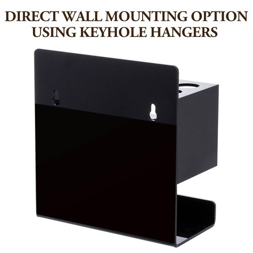 MyGift Magnetic or Wall Mount Office White Board Accessories Organizer Rack, Premium Black Acrylic Dry Erase Marker Holder with 10 Slots and Bottom Eraser Tray