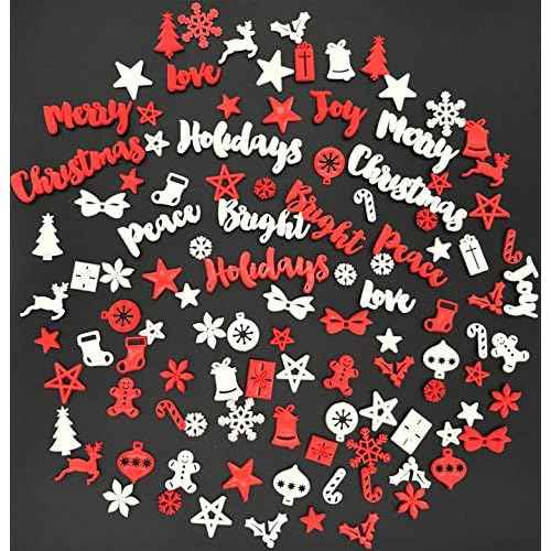 Christmas Letter Set for Changeable Felt Letter Boards, 3/4" Characters (Includes Christmas Symbols, Full Holiday Words) & Burlap Storage Bag (Red/White (Christmas))