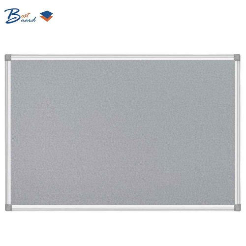 BEST BOARD Gray Bulletin Board, Felt Board 24 x 36 inches, Memo Board, Message Board, Notes Manager with Silver Aluminum Frame for Home, School and Office