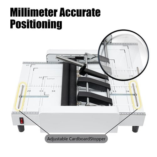 CUBELLIN 2 in 1 Paper Folding & Binding Machine A3 Booklet Maker MAX 11.7"×16.5" Paper Binder Stapler Machine 200-300 Books/Hr Booklet Maker for Offices, Schools